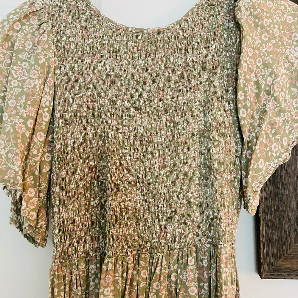 Floral Green Women's Top